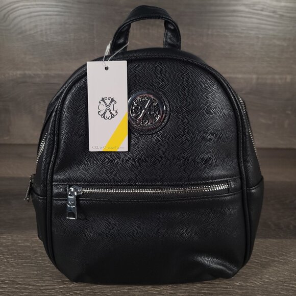 Christian Lacroix Backpack Black Minimalist Chic Dark Academia Pine Caviar Christian Lacroix Zip Backpacks for Women for sale | eBay main image 3